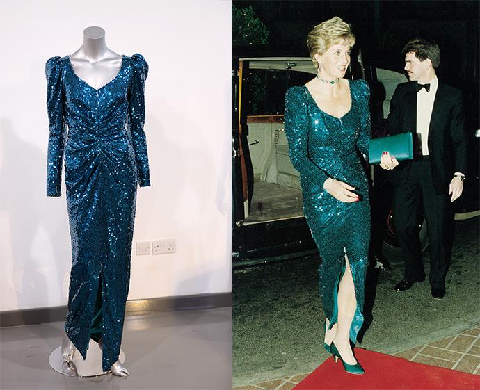 O rochie de seară, purtată de prinţesa Diana, a fost vândută cu 136.000 de dolari