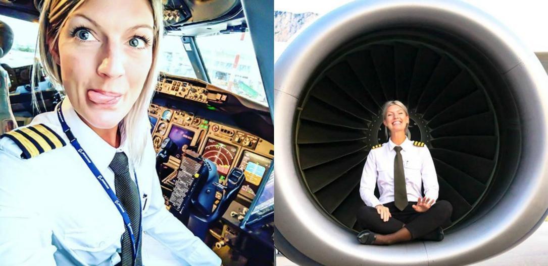 A cucerit lumea în zbor, dar și pe Instagram. O femeie pilot publică selfie-uri fascinante din cabina de avion