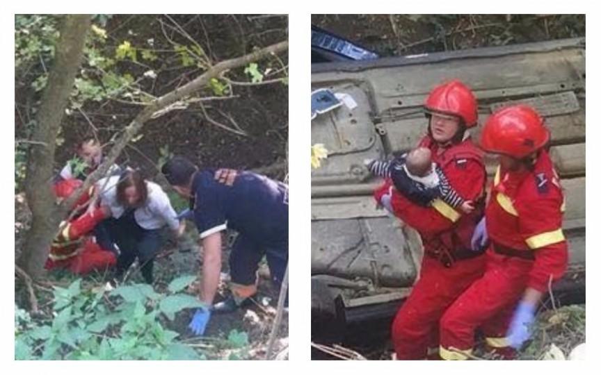 Doi copii au scăpat cu viață într-un accident teribil fiind cuplați corespunzător în automobil