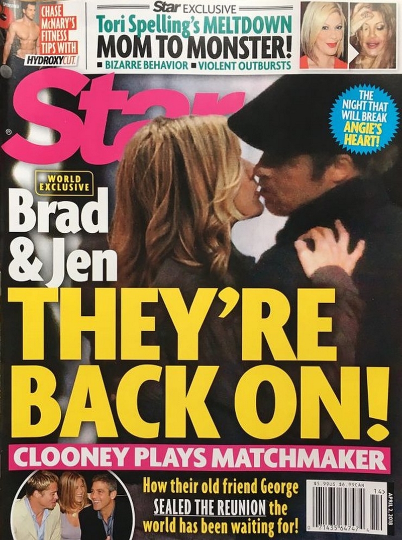 Brad Pitt și Jennifer Aniston, surprinși în timp ce se sărutau