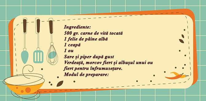 Chifteluțe din carne de vită ”Păsărele în cuib”