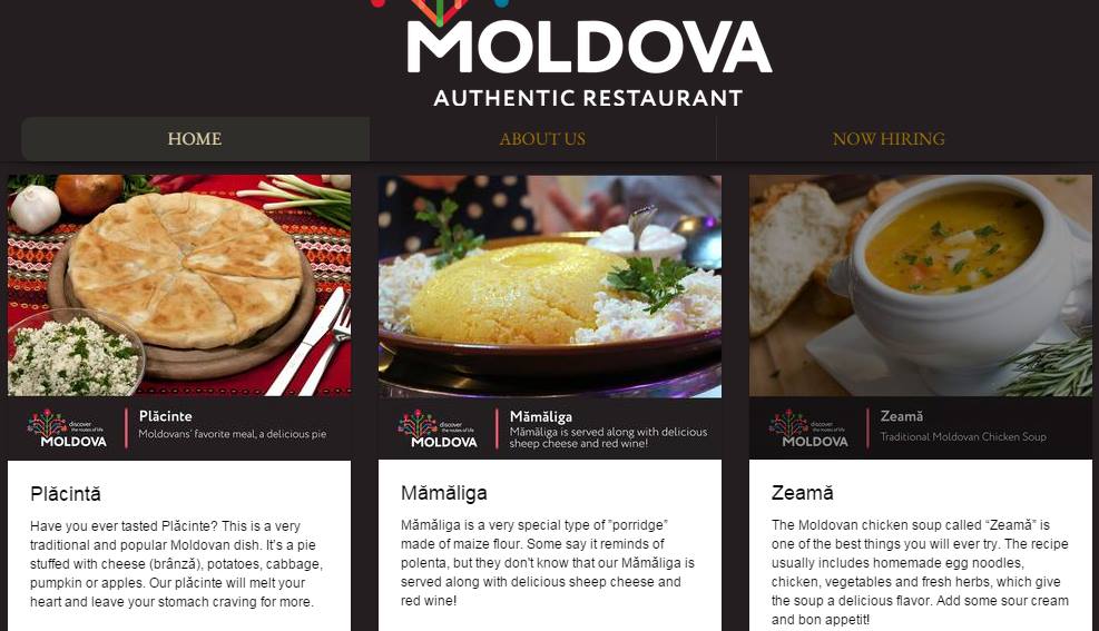 Restaurant moldovenesc, în Boston, cu zeamă, mămăliga, plăcinte, sarmale și cușma lui Guguță