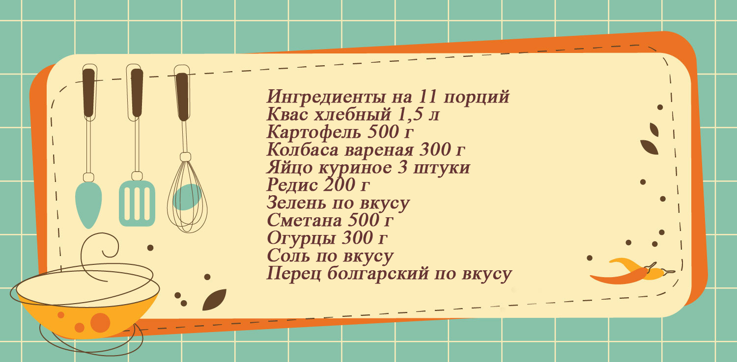 Три рецепта окрошки – кефир, квас, минеральная вода