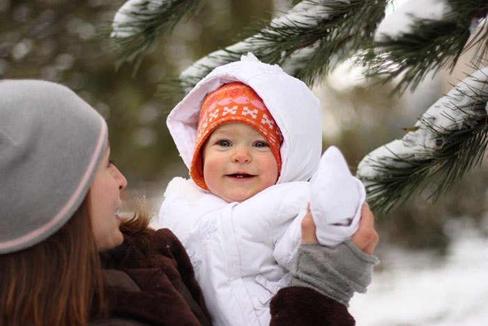 Гардероб для зимней прогулки: как одеть новорожденного зимой