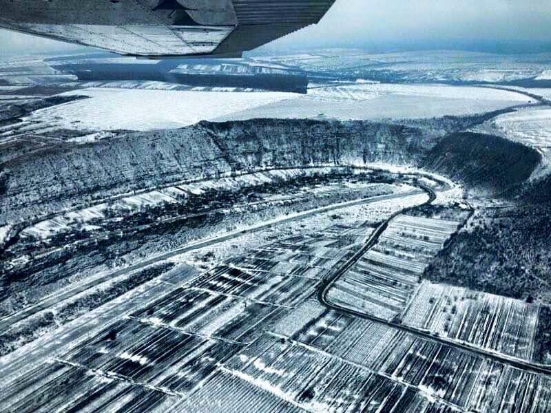 Заснеженный Старый Оргеев показали с высоты птичьего полета