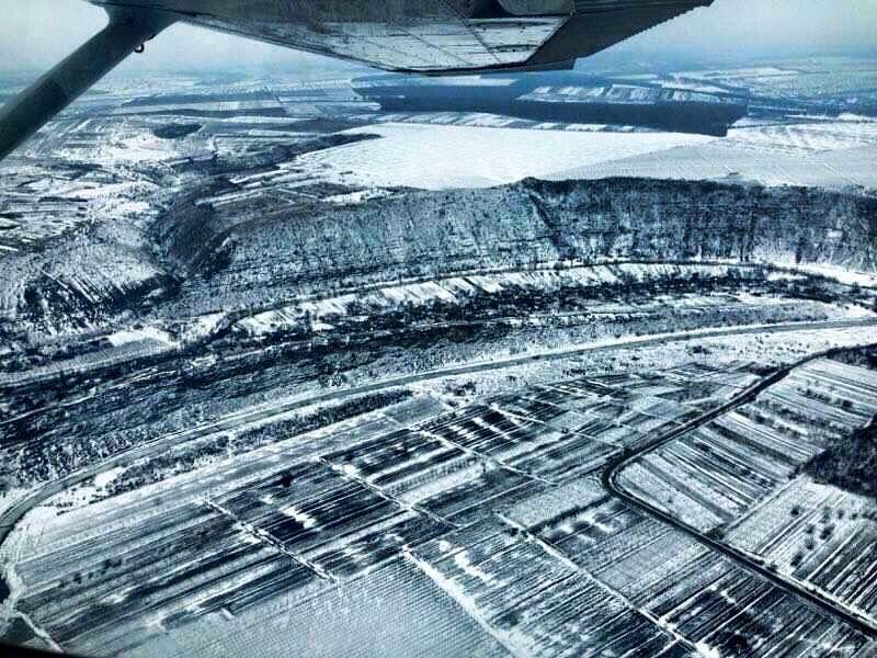 Заснеженный Старый Оргеев показали с высоты птичьего полета